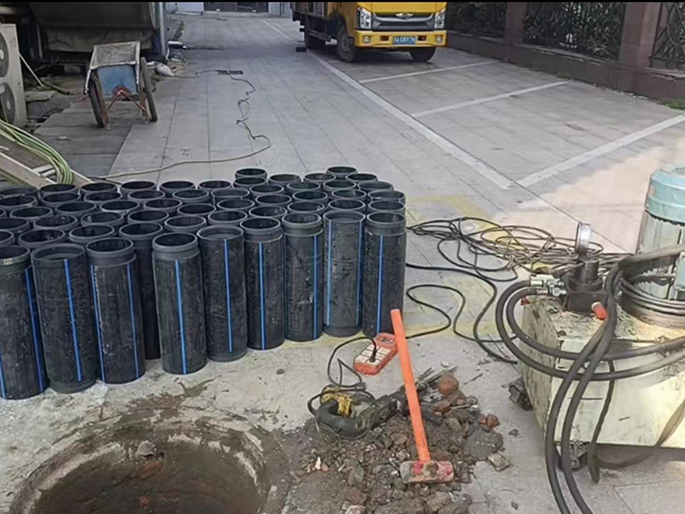 江川PE置换管厂家 DN315置换管 非开挖管短管置换